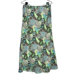 Rene Margo A-Line Midi Maxi Paisley Skirt Large